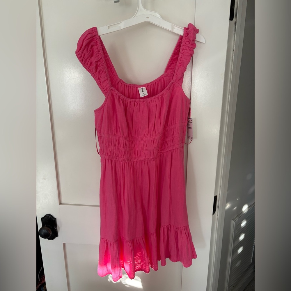 Abound Hot Pink Ruffle Strap Sundress